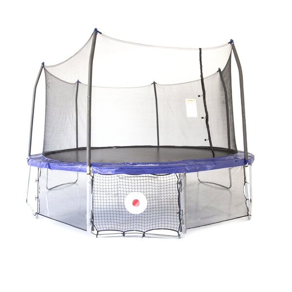 Kickback Game 17’ Oval trampoline with Safety Enclosure by Skywalker Trampolines