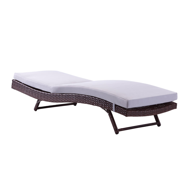 Mercury Row Prudence Reclining Patio Chaise Lounge with Cushion