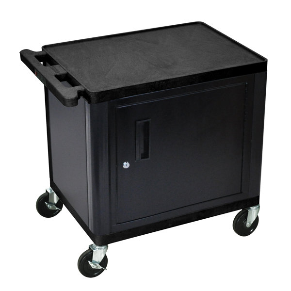 LP Carts Series AV Cart with Locking Cabinet by Luxor