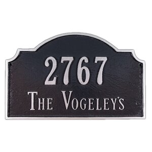 Vanderbilt 2-Line Address Plaque