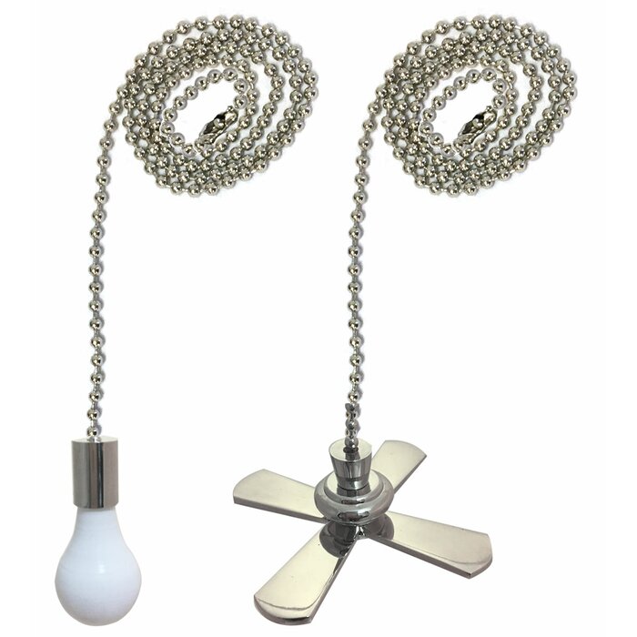 Royaldesigns 2 Piece Fan And Light Bulb Shaped Ceiling Fan Pull