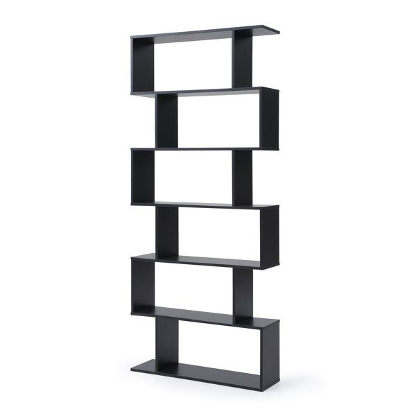 Deboer Staggered 6 Shelf Geometric Bookcase By Orren Ellis