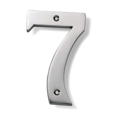 4 House Number Six Hamilton Decorative Color Brushed Nickel Number 7