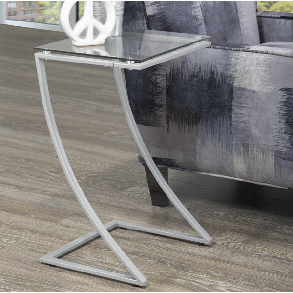 Kessler Tempered Glass End Table By Orren Ellis Great Reviews