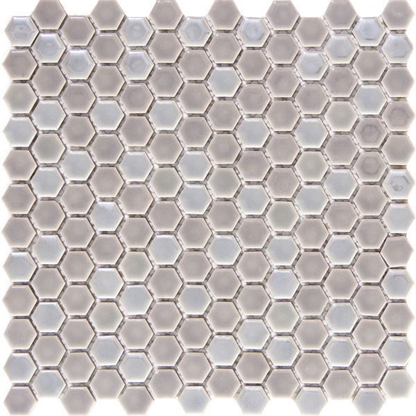 Confetti Porcelain Mosaic Tile in Silver by Emser Tile