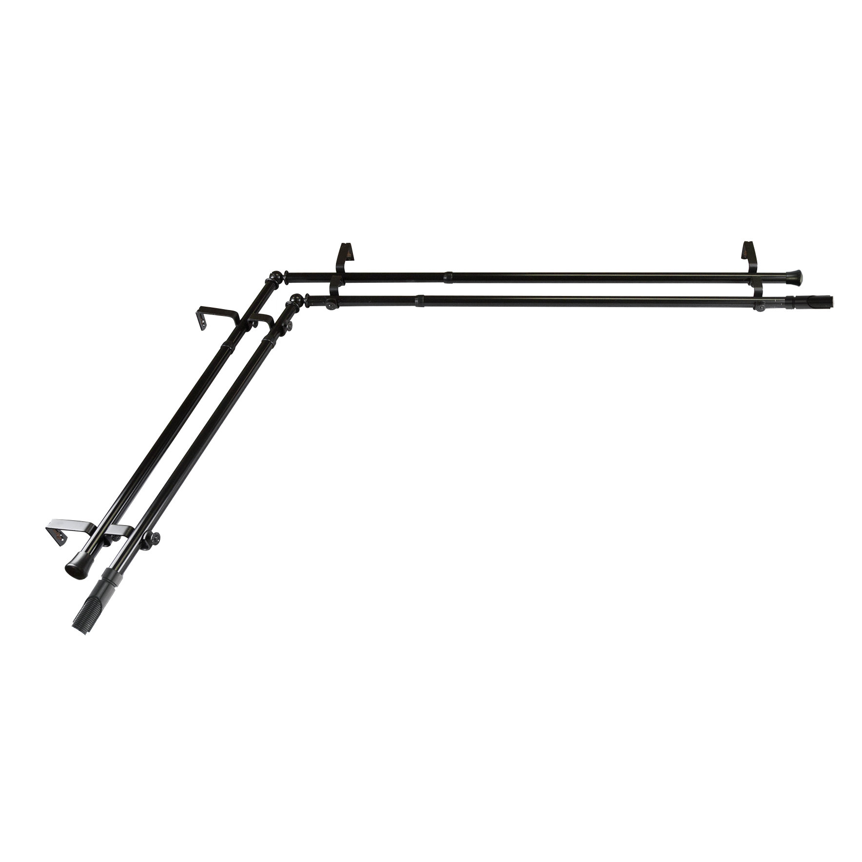 Williston Forge Letchworth Bolt Corner Window Double Curtain Rod And Hardware Set Wayfair