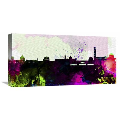 'Florence City Skyline' Graphic Art on Wrapped Canvas Naxart Size: 12