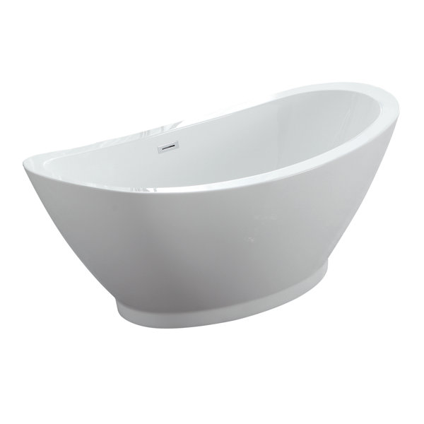 Iris 69 x 34 Freestanding Soaking Bathtub by Eisen Home