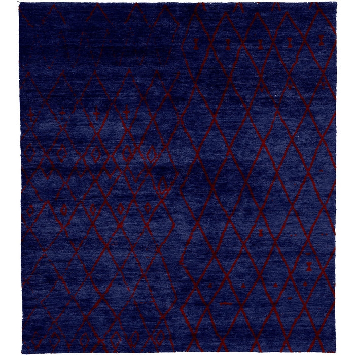 Brayden Studio One Of A Kind Nunes Meningie A Hand Knotted 12 X 18 Wool Blue Area Rug Wayfair