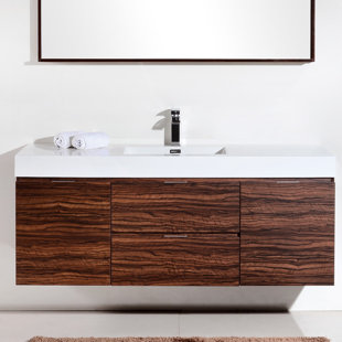 Floating Wall Mounted Bathroom Vanities You Ll Love Wayfair Quickview