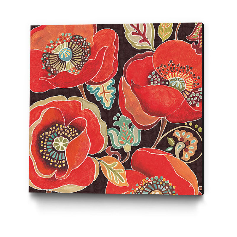 Ebern Designs Moroccan Red Iv Acrylic Painting Print On Canvas