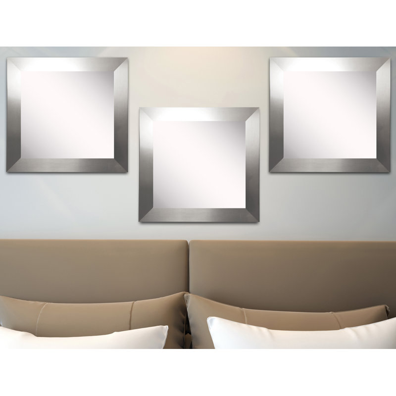 Orren Ellis 3 Piece Osibodu Silver Wide Modern Contemporary Wall