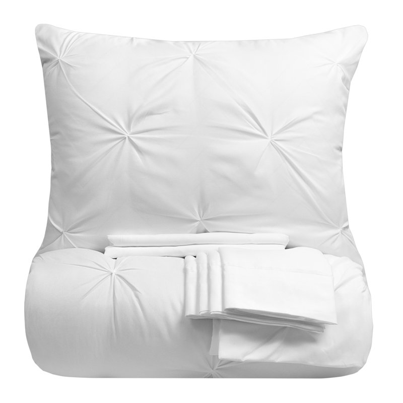 Winston Porter Hartle Luxury Pinch Pleat Pintuck Comforter Set Reviews Wayfair