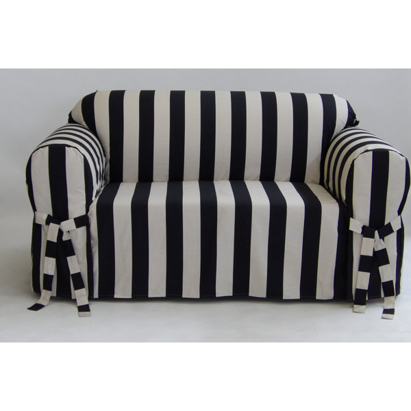 Stripe Box Cushion Slipcover by Breakwater Bay