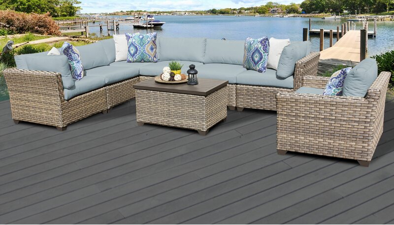 Sol 72 Outdoor Rochford 8 Piece Sectional Seating Group With