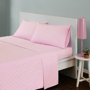 Polka Dot 180 Thread Count Cotton Sheet Set