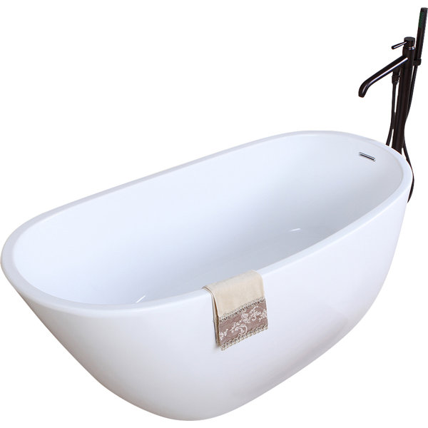 Aqua Eden 59 x 28.6 Soaking Bathtub by Kingston Brass