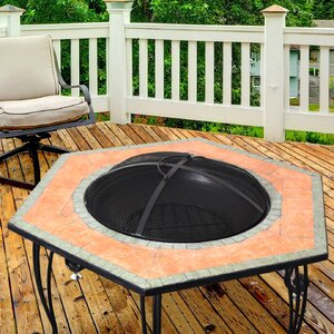 Cast Iron Wood Burning Fire Pit Table