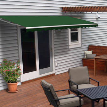 Aleko 13 Ft W X 10 Ft D Fabric Retractable Standard Patio Awning Reviews Wayfair