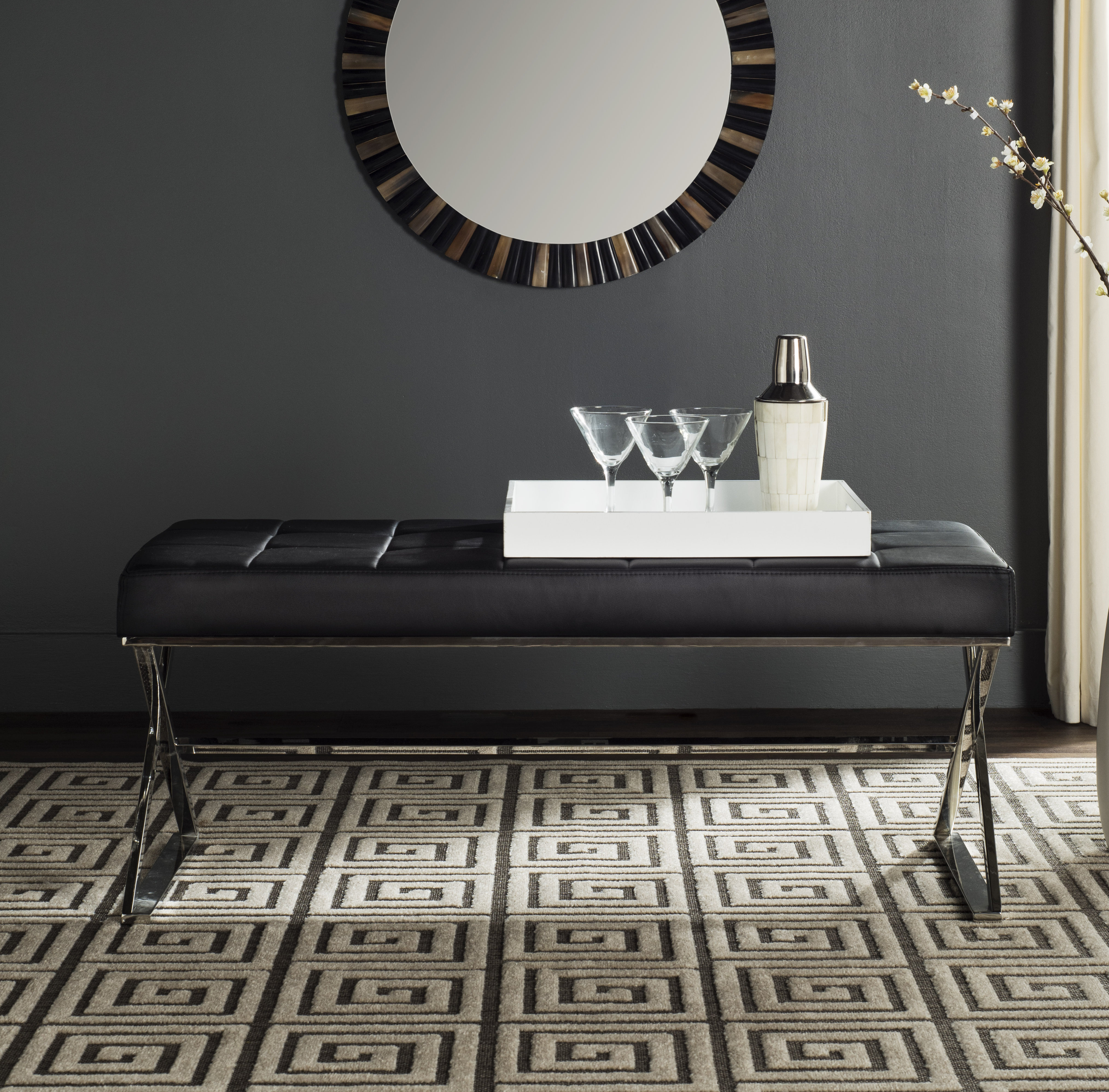 Cochran Leather Upholstered Bench Reviews Joss Main Cochran Leather Upholstered Bench