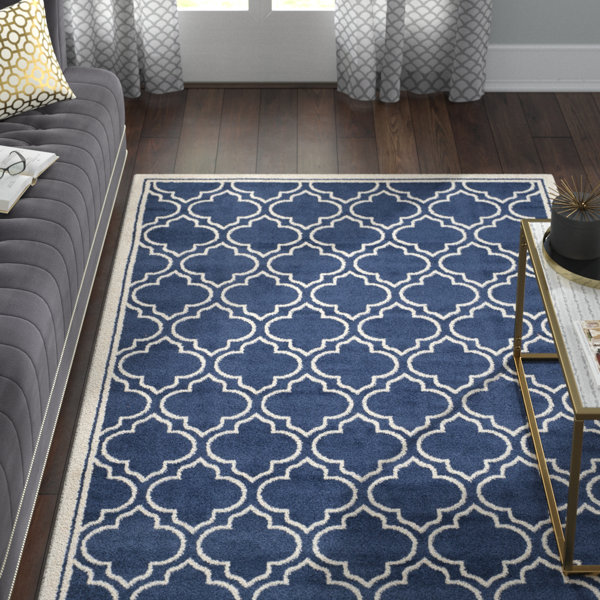 Maritza Navy / Ivory Indoor/Outdoor Area Rug by Willa Arlo Interiors