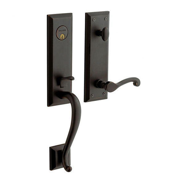 Stonegate Single Cylinder Handleset with Classic Interior Lever by Baldwin