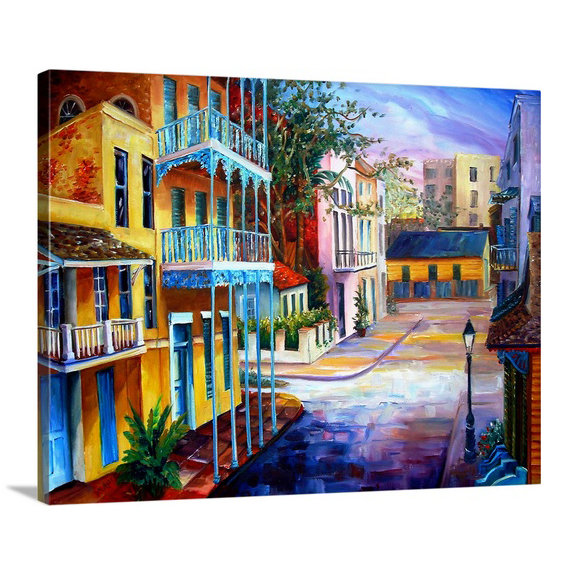 Great Big Canvas French Quarter Sunrise By Diane Millsap Painting