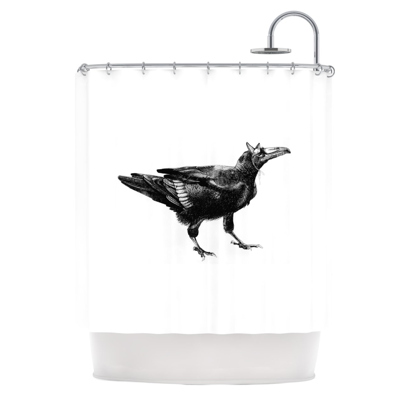 Kess Inhouse Raven Single Shower Curtain Wayfair
