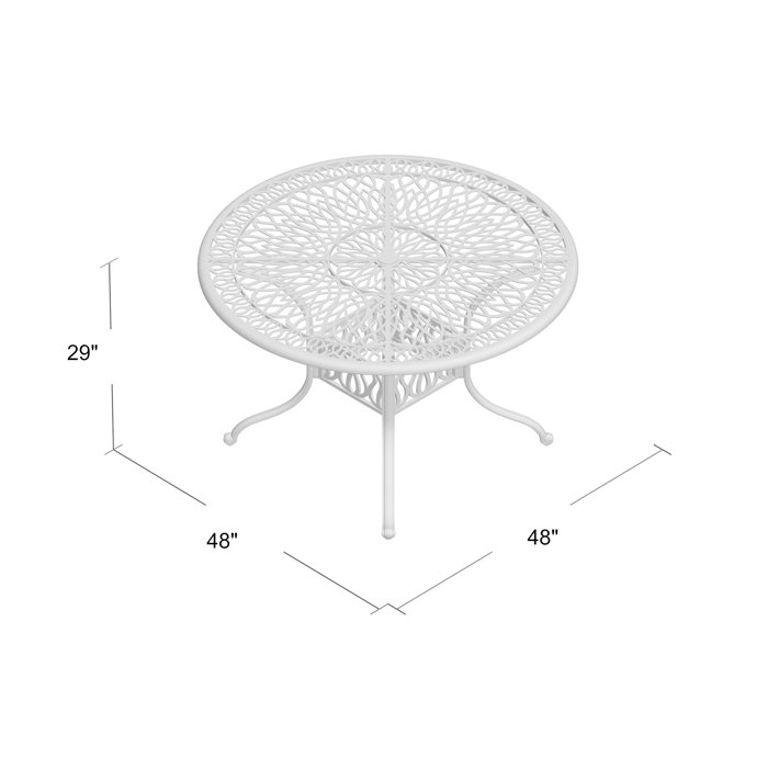 Fleur De Lis Living Maryann Metal Dining Table Reviews Wayfair