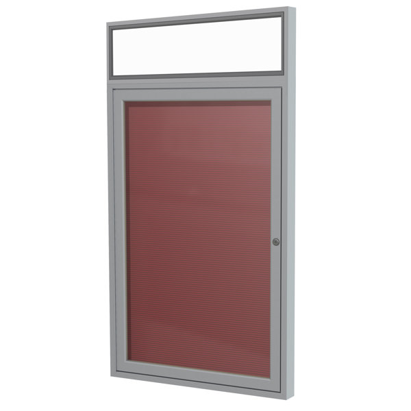Ghent 1 Door Outdoor Enclosed Vinyl Letter Board with Satin Aluminum Headliner Frame by Ghent| @ $379.99