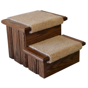 Raised Panel 2 Step Pet Stair