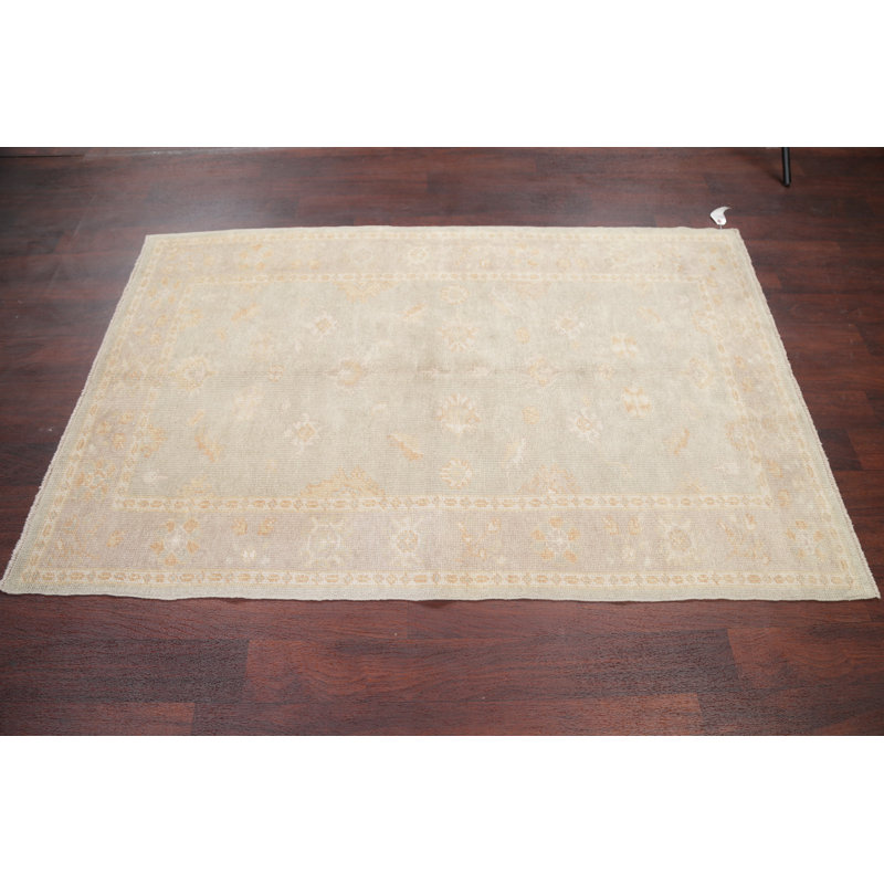 Canora Grey One Of A Kind Prescott Hand Knotted Cream 6 X 4 Wool Area Rug Wayfair