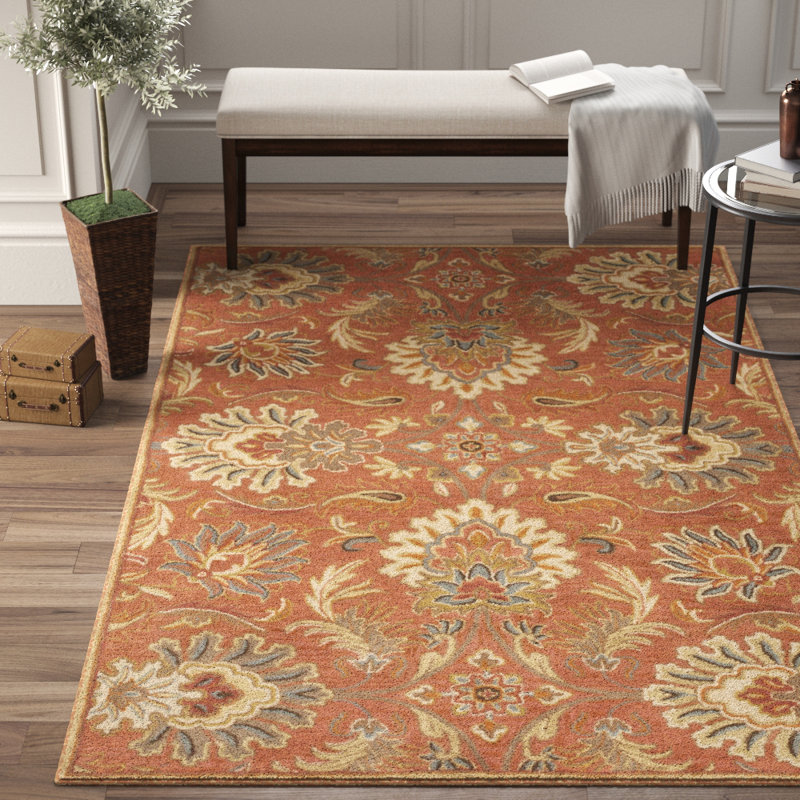 Birch Lane Heritage Aaron Fl Handmade Tufted Wool Burnt Aaron Fl Handmade Tufted Wool