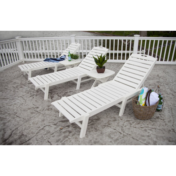 Nautical Reclining Chaise Lounge