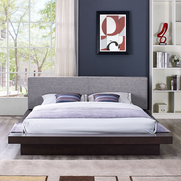 #1 Rennan Queen Upholstered Platform Bed By World Menagerie Today Sale Only