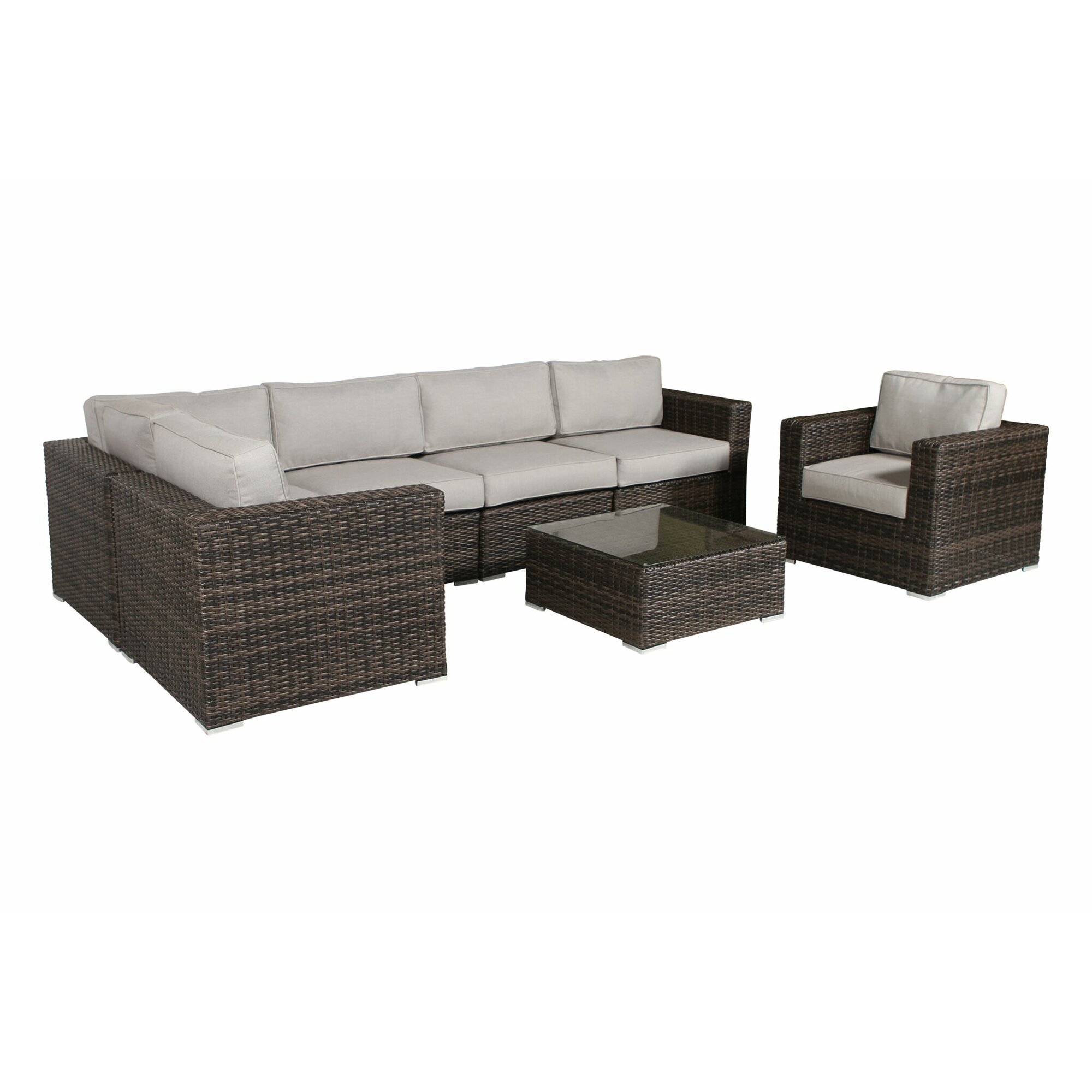 Ravenden Wicker 5 Person Seating Group