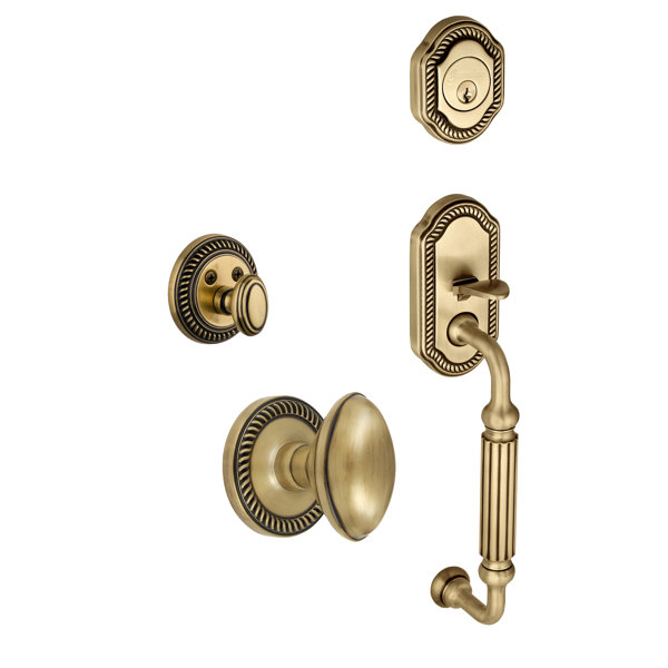 Newport Keyed Door Knob by Grandeur