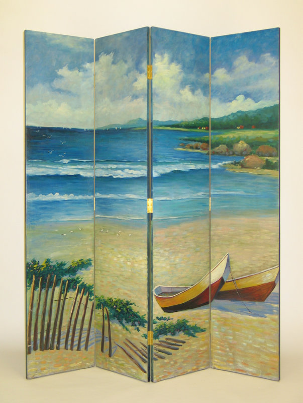 Wayborn 72" x 64" Cape Cod 4 Panel Room Divider & Reviews Wayfair