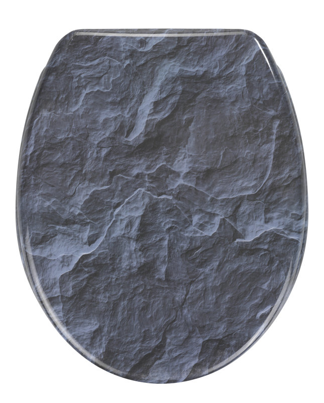Wenko Slate Rock Elongated Toilet Seat & Reviews Wayfair.co.uk