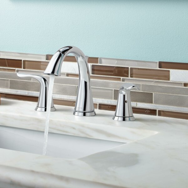 Lahara Widespread Bathroom Faucet with Drain Assembly and Diamond Seal Technology by Delta