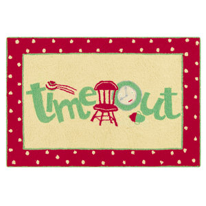 Dunand Time Out Wool Red Area Rug