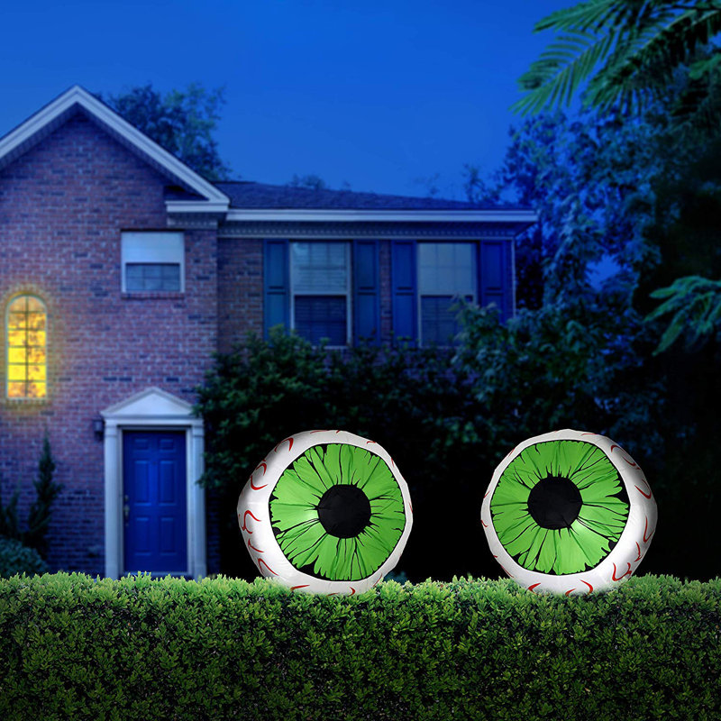The Holiday Aisle 2 Piece Halloween Eyes Decoration Inflatable Set