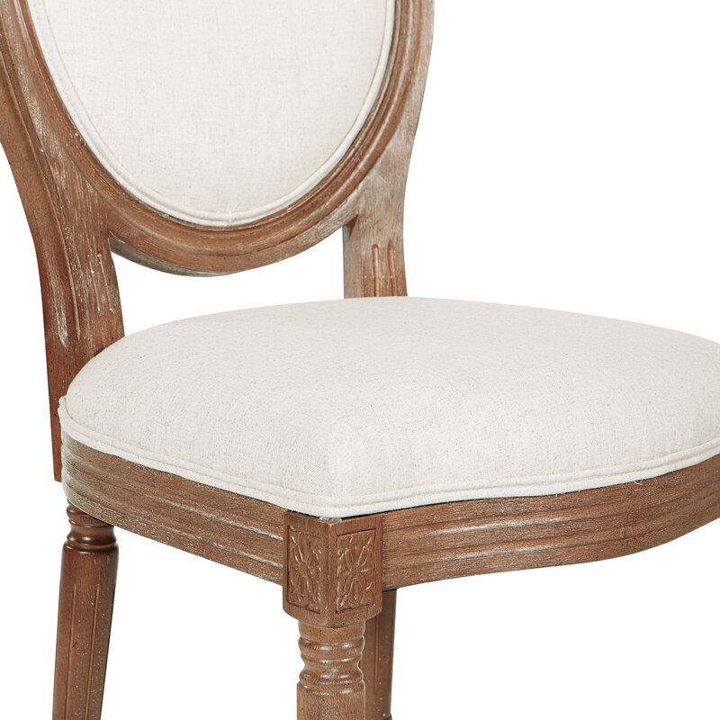 haleigh upholstered king louis back side chair