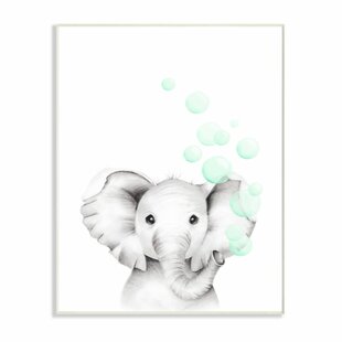 Animal Portrait Baby Elephant Painting Elephant Nursery Art Watercolor Print Art for Nursery Decor