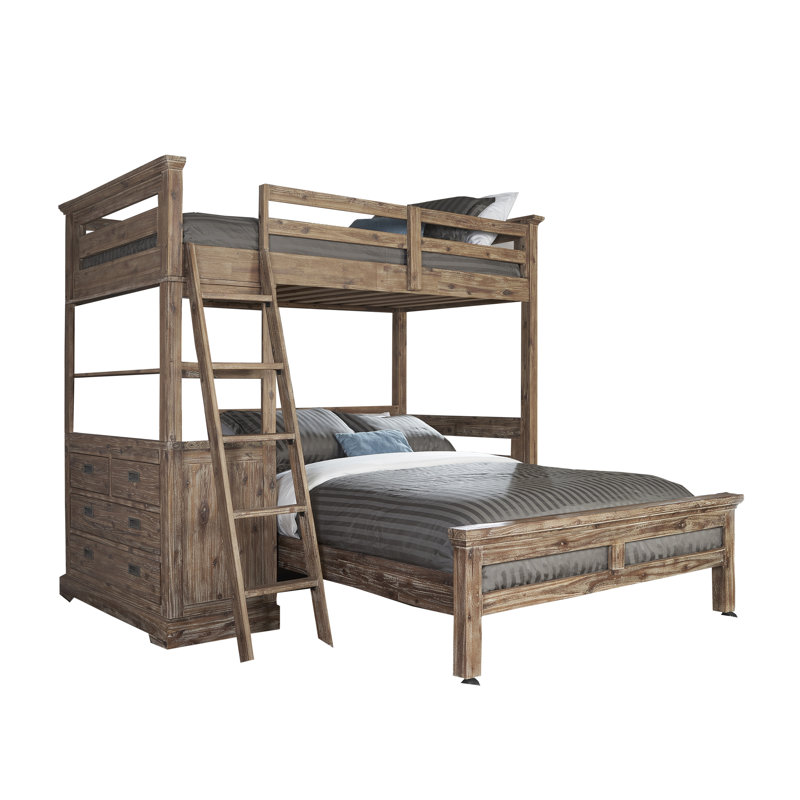 Viv Rae Bryon Twin Over Full L Shaped Bunk Bed With 4 Drawer Chest Bryon Twin Over Full L Shaped Bunk Bed With 4 Drawer Chest And Lower