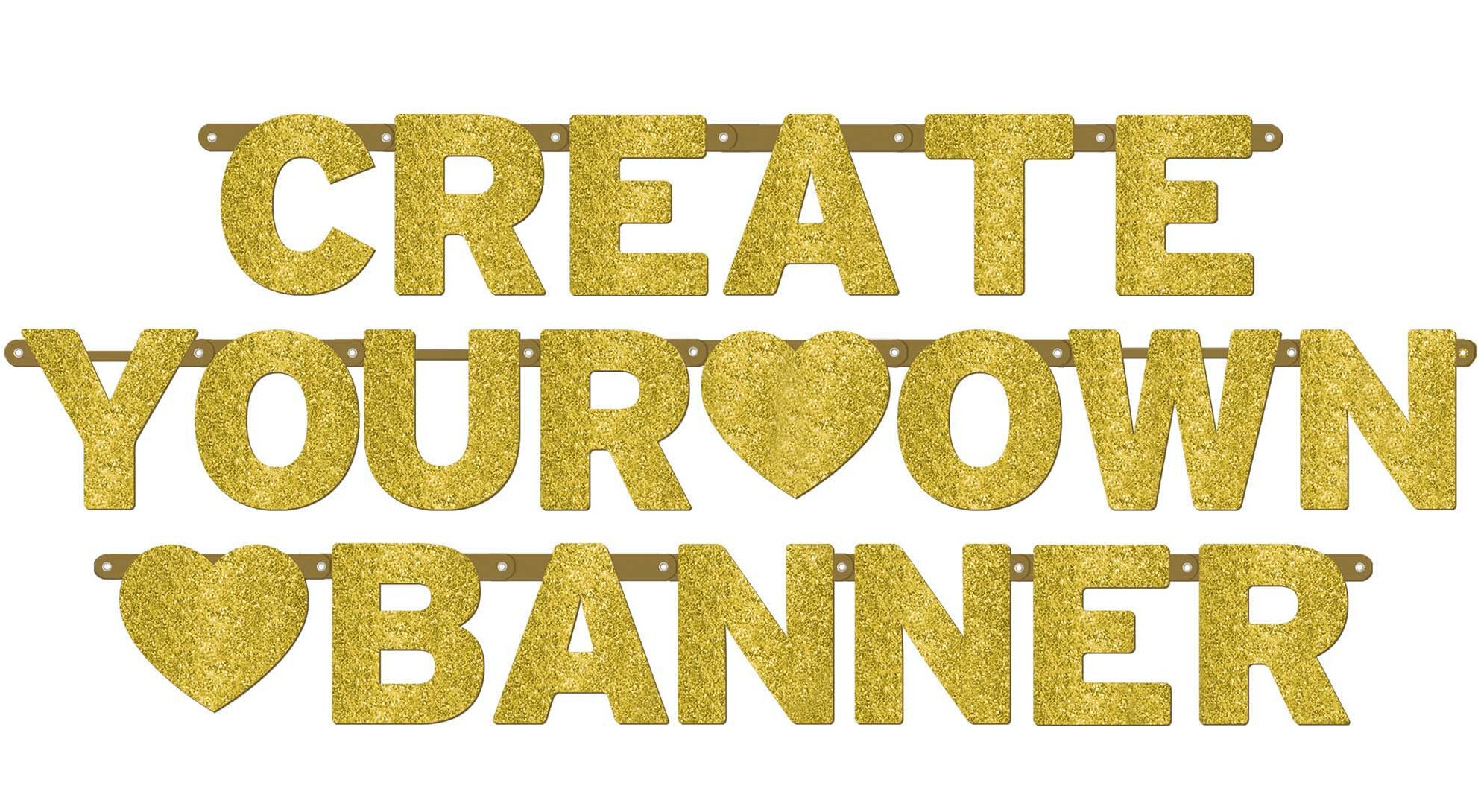 Nieuw Amscan Create Your Own Custom Glitter Banner & Reviews | Wayfair VW-18