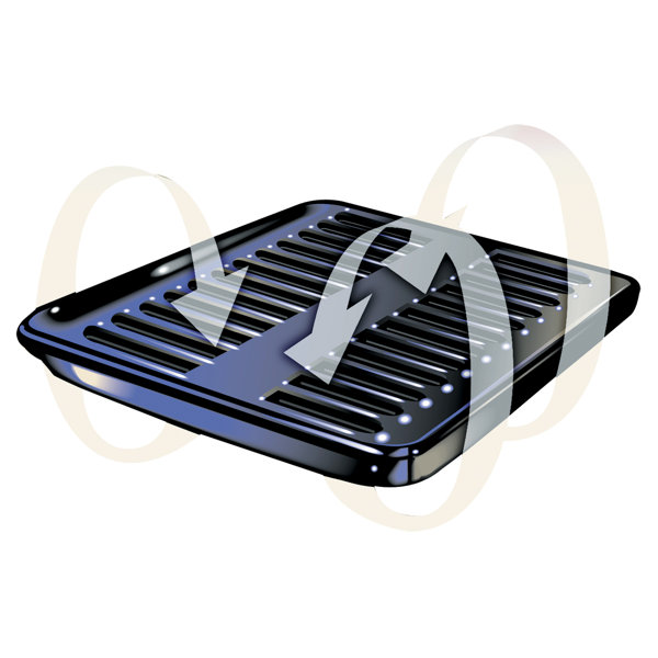 2 Piece Heavy Duty Porcelain Full Size Convection Broiler Pan Set by Range Kleen| @ $28.99