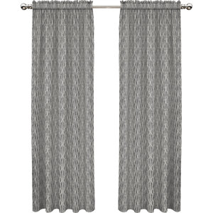 Strands Striped Room Darkening Rod Pocket Single Curtain Panel