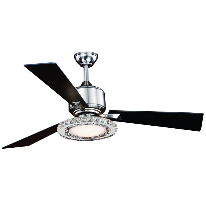52 Simonne 3 Blade Led Ceiling Fan With Remote Light Kit Included