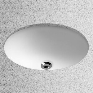 Vitreous China Oval Undermount Bathroom Sink with Overflow